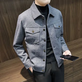 Threebooy Male Coats Slim Fit Spring Autumn High Quality Men's Jackets Harajuku Casual Korean Vintage Stylish Joker Trendy